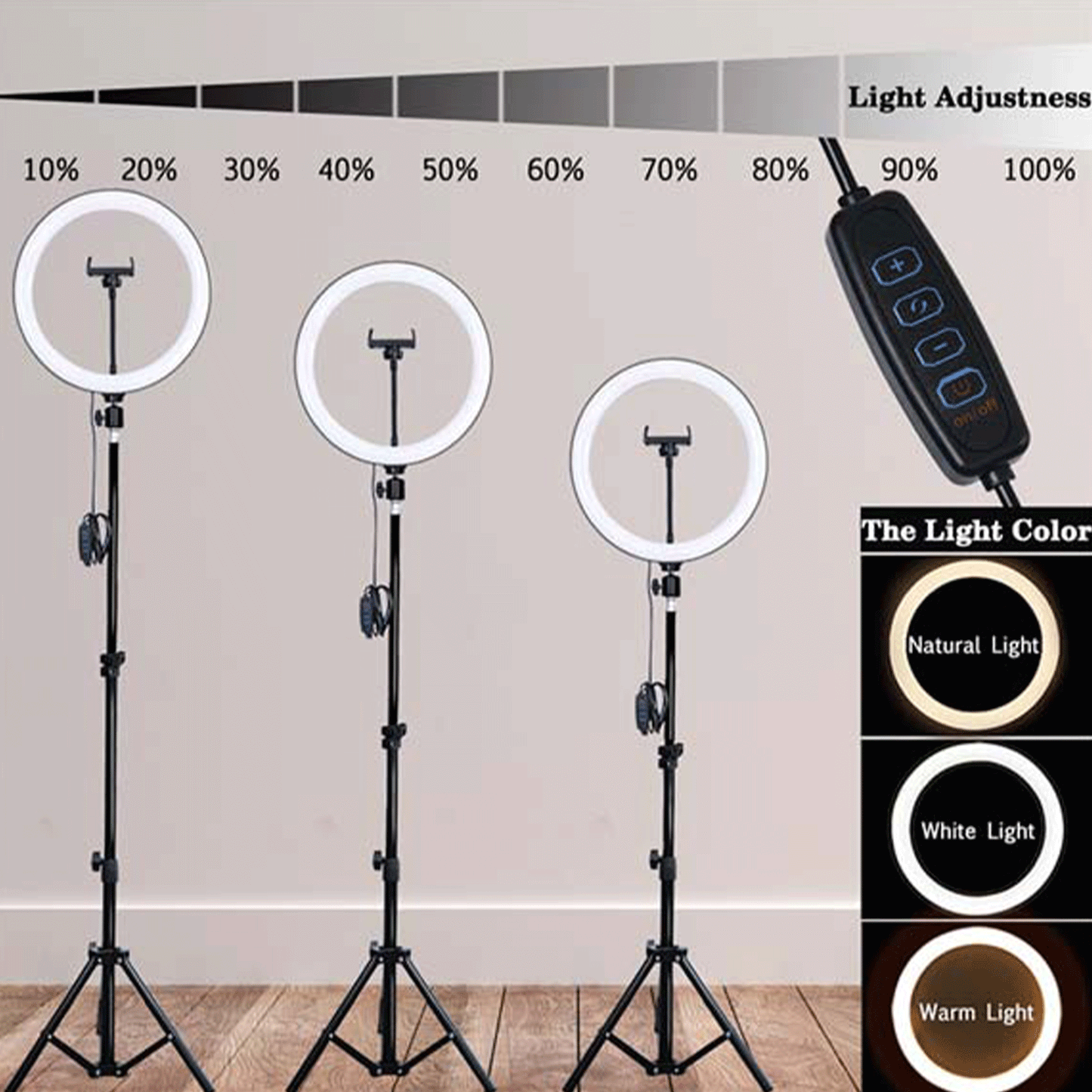 30Cm Ringlight With 7ft Stand