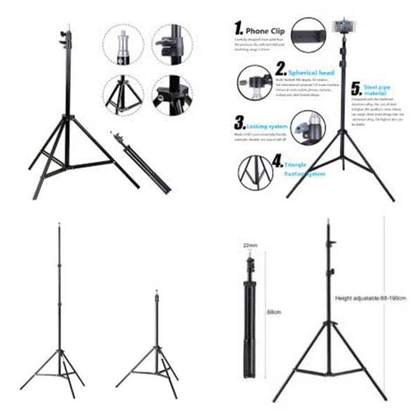 7ft Long Adjustable Tripod Stand