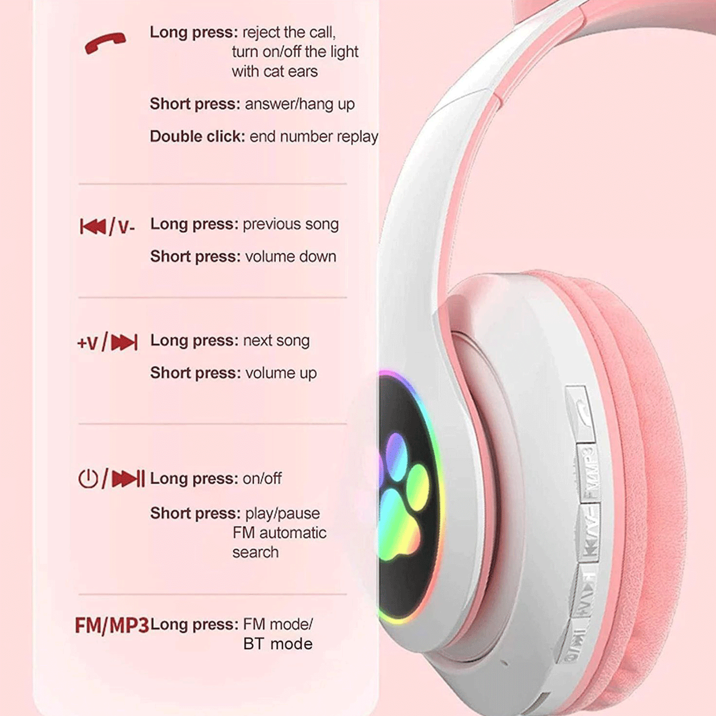 Cat Ear Stereo Gaming Headphones