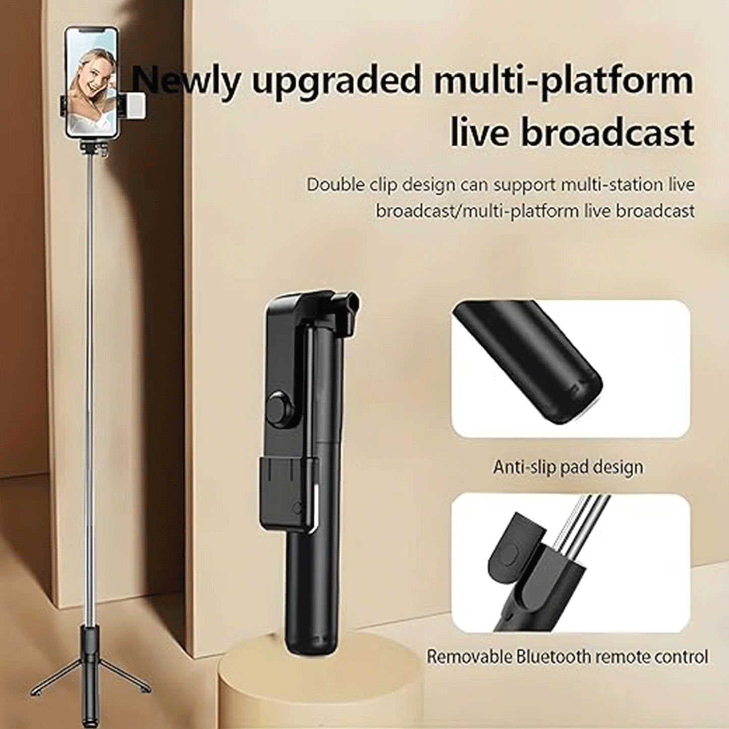 R1SL Tripod Plus Selfie Stick Stand