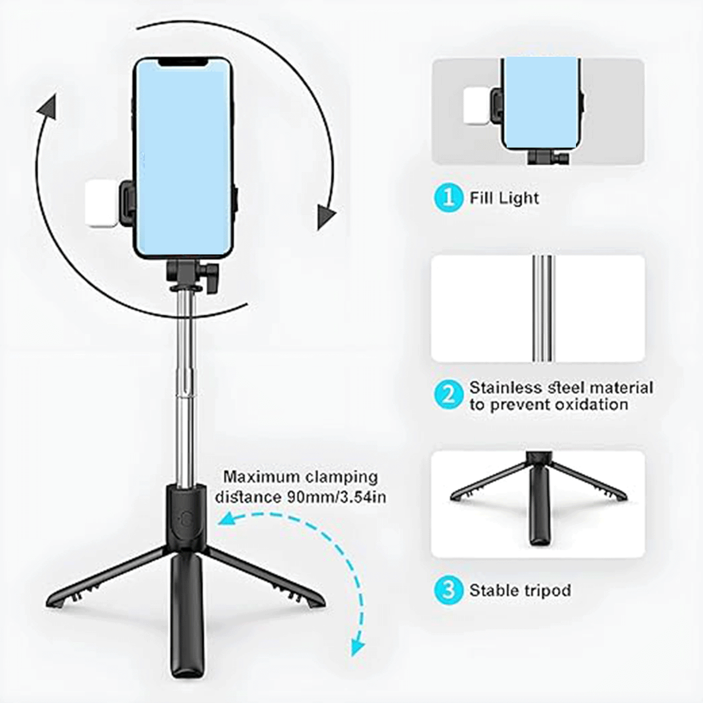 R1SL Tripod Plus Selfie Stick Stand