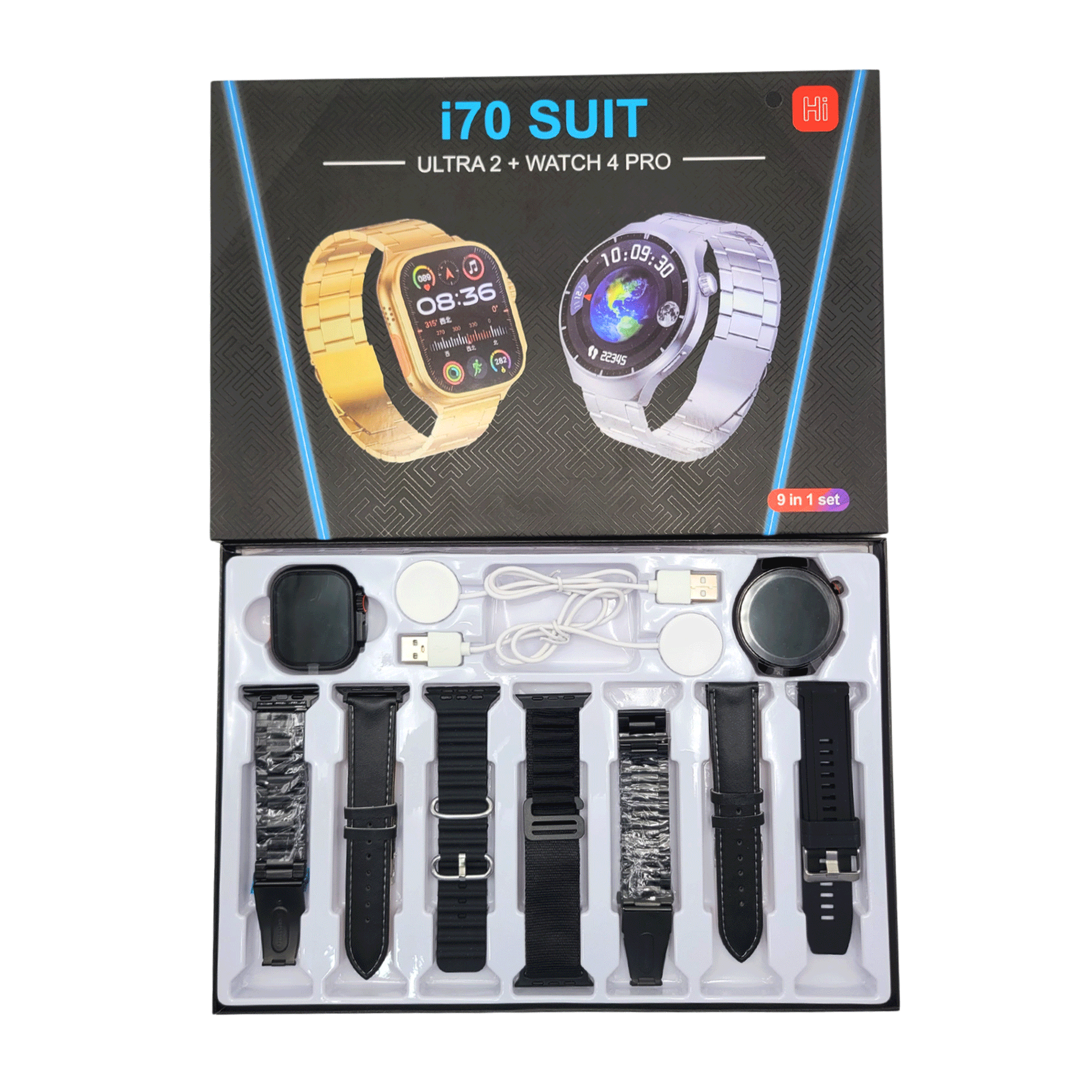 i70 Suit 9in1 Couple Smart Watch