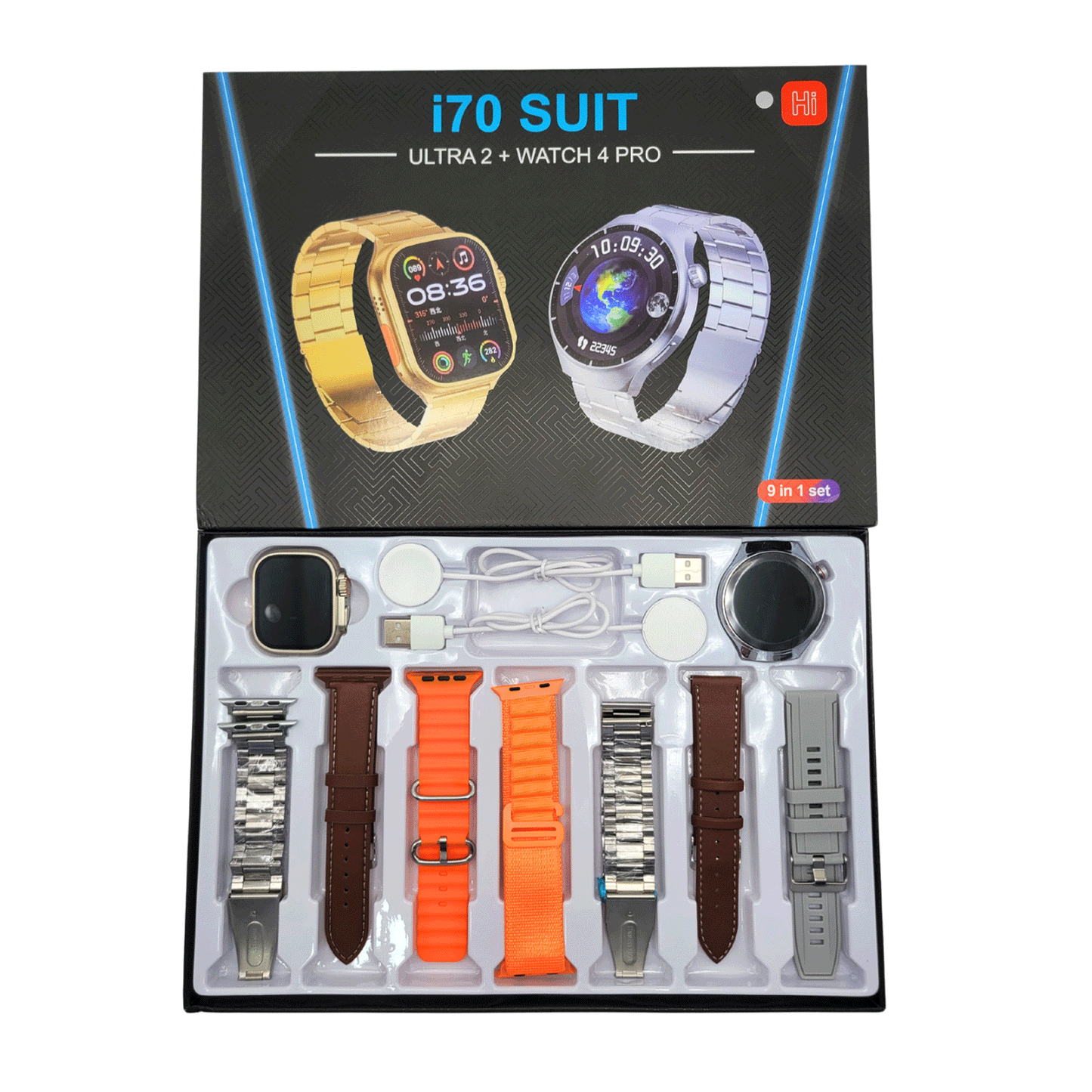 i70 Suit 9in1 Couple Smart Watch